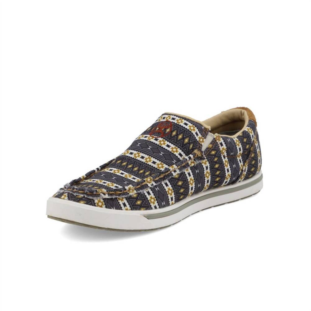 NEW TWISTED X women's hooey slip-on loper shoes in multi black/white/gold